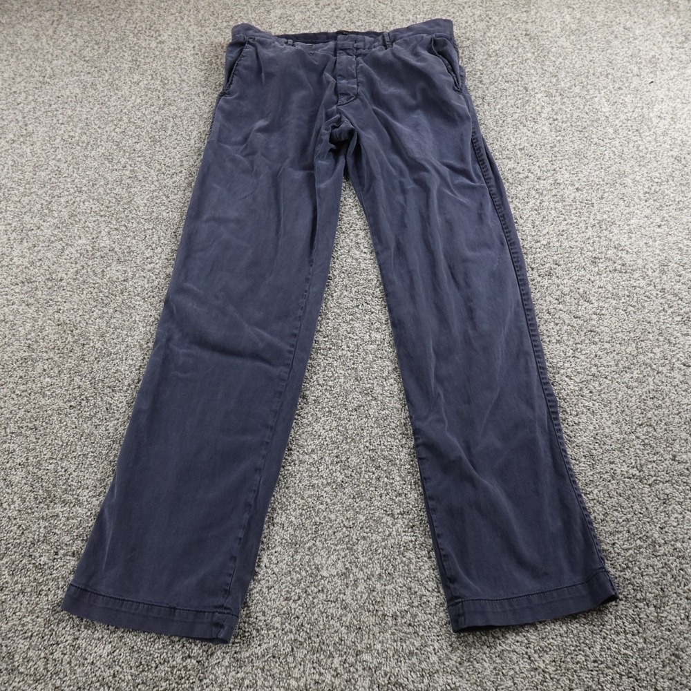 Zachary Prell Pants Mens 36X32 Blue Chino Dress‎ Trouser Straight Stretch Career